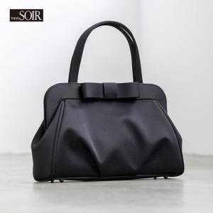 東京ソワール ブラックフォーマル ハンドバッグ 黒 レディース ミセス
