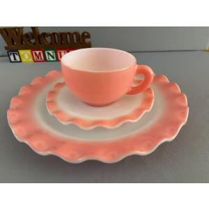 ヘーゼルアトラス ピンクリプル カップ&ソーサー&プレート ヘーゼルアトラス ピンクリプル カップ&ソーサー&プレート