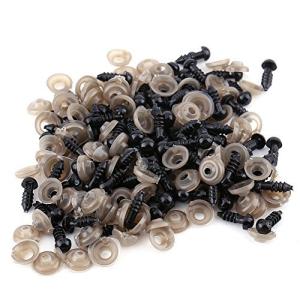ぬいぐるみ目 手芸材料 手作り 人形の目 さし目 ドールメイキング 目とワッシャー 100組セット 3つサイズ選択可