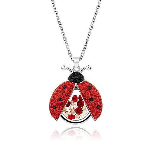 Superchic Jewelry かわいい赤いオープンウィングのてんとう虫ペンダント/ネックレス ...