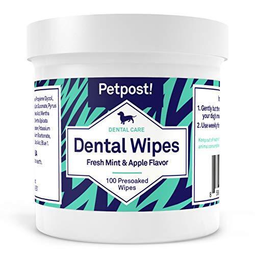 Petpost | 犬用デンタルワイプ - 口臭、歯垢と虫歯をなくす - 歯の天然クリーニング溶液に...