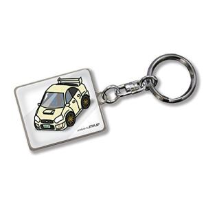 MKJP カスタムキーホルダー インプレッサ GDB ベース：ホワイト 車カラー：クリーム