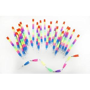 naissant 24本 セット 差し替えて使う かわいい カラフル おもしろ ロケット鉛筆 景品 などに