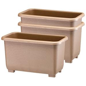 大和プラスチック eco&eco ウインプランター 深45型 450×240×H260mm エコブラウン 3個セット