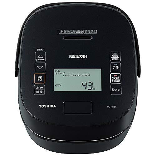 東芝 真空圧力IHジャー炊飯器（5.5合炊き） グランブラックTOSHIBA 炎匠炊き RC-10V...