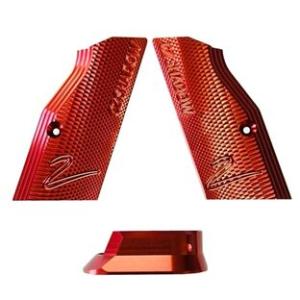 カーボネイト SHADOW-2専用 アルミニウム SHORTグリップ &amp; マグウェル レッド　CBP...