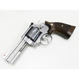 マルシン　モデルガンM686　4インチ　シルバーABS　ハーフチェッカー木製グリップ