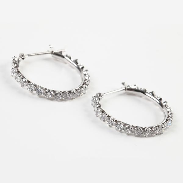 Ｋ10ＷＧ　10金　ホワイトゴールド　キュービックピアス