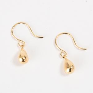 K18　18金　イエローゴールド　雫デザイン　ピアス　おしゃれな雫デザイン