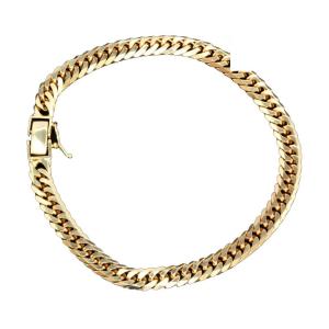 tomatosarada 喜平 ブレスレット K18 k18 メンズ K18WG 6面ダブル 六面