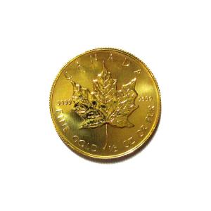 未使用品 メイプルリーフ金貨 1/10オンス 純金 24金 3.11g 1/10oz
