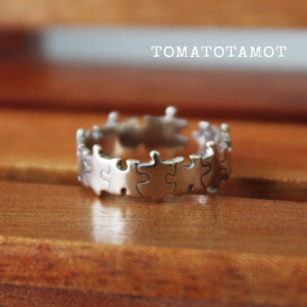 指輪 ジグソーパズルの指輪 パズルリング 幅広 カジュアル さりげないおしゃれ A-179
