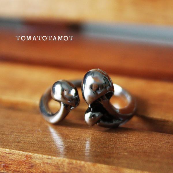 シュール系 キノコのリング 食べられません きのこの指輪 個性的なアクセサリー エノキ しめじ A-...