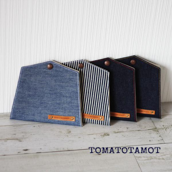 使用中マスクケース 岡山デニム ヒッコリー ダンガリー 本革 食事中 仮置き用 一時保管 折りたたみ...
