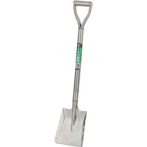 シャベル スコップ 小型 ステンレス鋼 最高級 鍛造 オールステンレス スコップ 角先 大 (カバー付き) 長さ