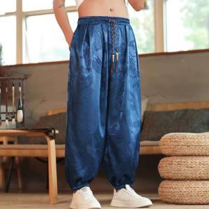 サルエルパンツ 龍柄 ドラゴン柄 メンズ 涼し...の詳細画像3