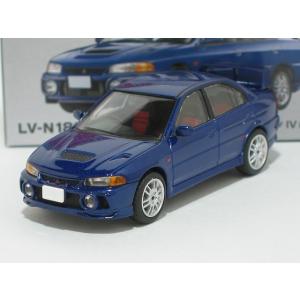 三菱ランサー GSRエボリューションIV（紺）LV-N186e【トミーテック社1/64ミニカー】【ト...