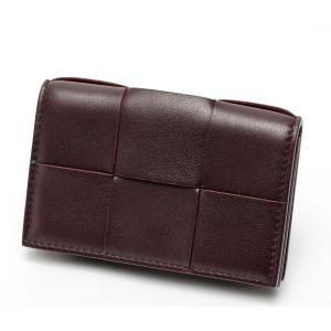 ☆安心の3大保証☆ Aランク ≪BOTTEGA VENETA ボッテガ ヴェネタ/二つ折りカードケース≫ 667141 イントレチャート レザー バイカラー ブラック ボルドー ☆安心の3大保証☆ Aランク ≪BOTTEGA VENETA ボッテガ ヴェネタ/二