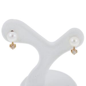 K18YG イエローゴールド ダイヤ0.16ct ピアス レディース 中古 : 銀座  