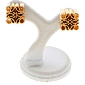 LOEWE ロエベ アナグラム キューブ スタッズ ピアス シルバー925