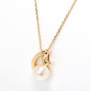 TASAKI（タサキ） パール ダイヤネックレス K18YG 8.0mm 0.06ct 一粒