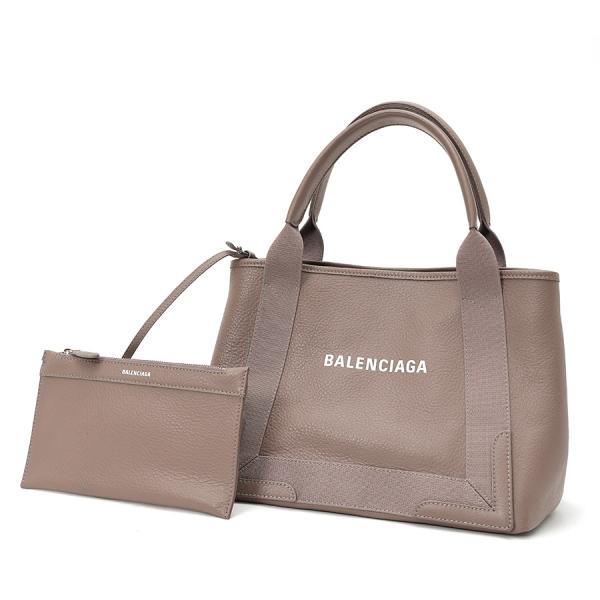 バレンシアガ　ネイビーカバス S / トートバッグ　339933　カタオシレザー　グレージュ 【中古...