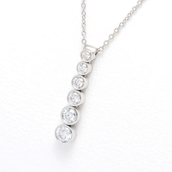 ティファニー　ジャズドロップ ネックレス　ダイヤ 6石　Pt950　39 cm【中古】 商品番号 L...