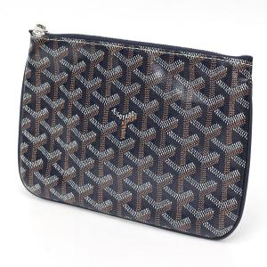 ゴヤール / GOYARD　セナ PM ポーチ　ヘリンボーン柄　ネイビー【中古】商品番号 E-157563　値下げ｜tomida78