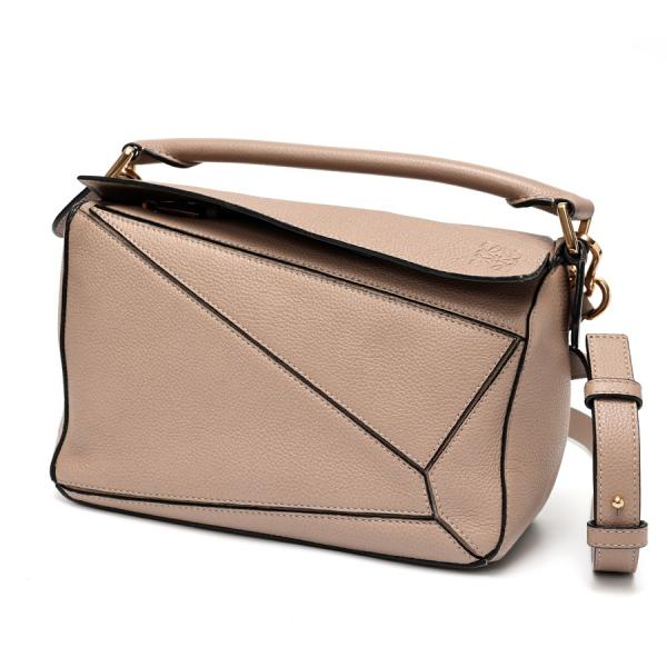 ロエベ / LOEWE　パズルバッグ スモール　A510S21X67　カーフ　グレージュ系【中古】商...