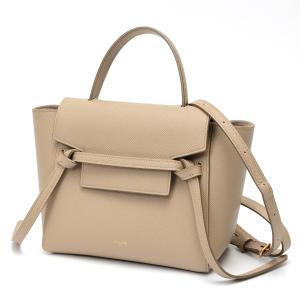 セリーヌ / CELINE　ラゲージ ナノ　189243DRU.09SO/168243DRU.09SO　ドラムドカーフスキン　スリ(グレージュ系) 【中古】 商品番号 S-157230 CELINE（セリーヌ） ラゲージ ナノ 189243DRU.09SO ドラムドカーフ