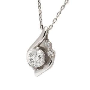 AHKAH（アーカー） イニシャル A ネックレス K18YG ダイヤモンド0.07ct