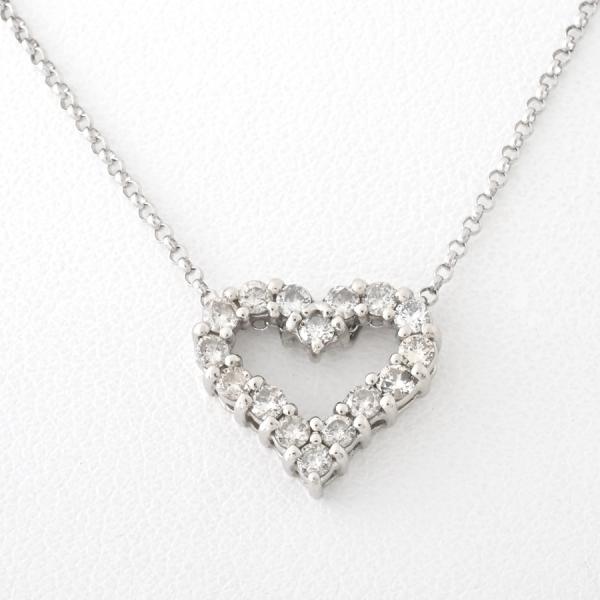 Pt850  ダイヤ プチネックレス  D=0.50ct　40.5cm 【中古】 商品番号 B-15...