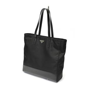プラダ　パデッドRe-Ｎylon✖️レザー　　トートバッグ　黒　美品！ PRADA（プラダ） ミディアム パデッド Re-Nylon x レザー トートバッグ