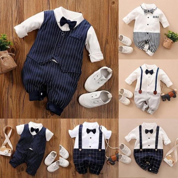 子供服 カバーオール フォーマル ベビー 男の子 新生児 長袖 お祝い お食い初め バレンタイン