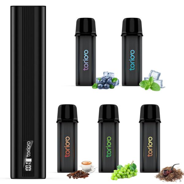 電子タバコ 使い捨て VAPE 5風味 スターターキット 約25000回使用可能 大容量 LEDdi...