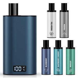 電子タバコ 使い捨て VAPE 25000回吸引可能 スターターキット 大容量 ネイビー色 POD交換式 LED DISPLAY 爆煙 ベイプ 持ち運び シーシャ ニコチン0 禁煙 JT2 DBL