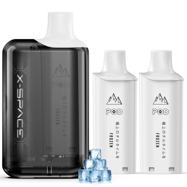 電子タバコ 使い捨て VAPE スーパー清涼感 16000回吸引可能 大容量 本体付き 2POD入 ...