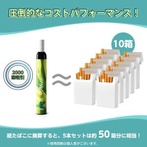 電子タバコ 使い捨て VAPE 2000回吸引...の詳細画像5