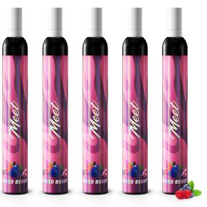電子タバコ 使い捨て VAPE ミックスベリー 5本入 大容量 紙フィルター付き 持ち運び シーシャ 水蒸気たばこ 禁煙 タールニコチンなし 爆煙 ベイプ JO5ES型 MEET