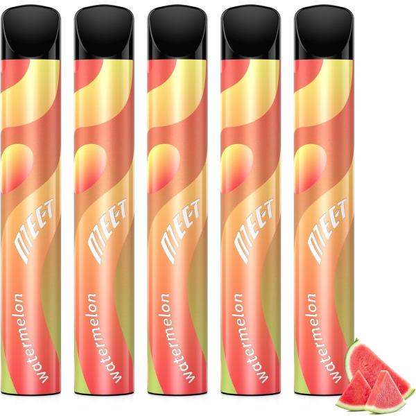 電子タバコ 使い捨て VAPE スイカ 5本入り 7500回吸引可能 ベイプ本体 持ち運びシーシャ ...