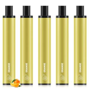 電子タバコ 使い捨て VAPE オレンジ 5本入り 大容量 約7500回 持ち運び シーシャ PTカプセル装着可 水蒸気タバコ 禁煙 爆煙 ベイプ ニコレス タールレス JT1 DBL