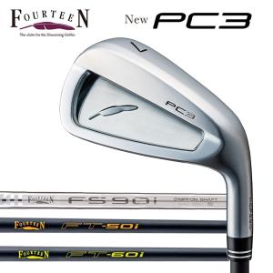 フォーティーン New PC3 アイアン ４本セット（#7〜#9,Ｐ）FOURTEEN カーボン FT-50i/FT-60i // スチール FS-90i｜tomikichi