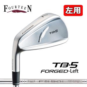 フォーティーン アイアン  TB-5 フォージド (左用)レフト  6本セット(#6〜＃9,＃Pw,＃P/A) FS-90iスチールシャフト レフティ FOURTEEN TB-5 FORGED Left｜tomikichi