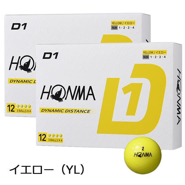 ホンマ D1 ゴルフボール 2024年モデル HONMA GOLF 2ダースセット(24個入り) B...