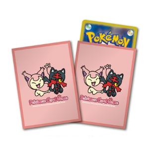 ポケモンカード デッキシールド スリーブ ニャビー&エネコ プロテクター ポケカ ポケモンセンター｜tominari-store