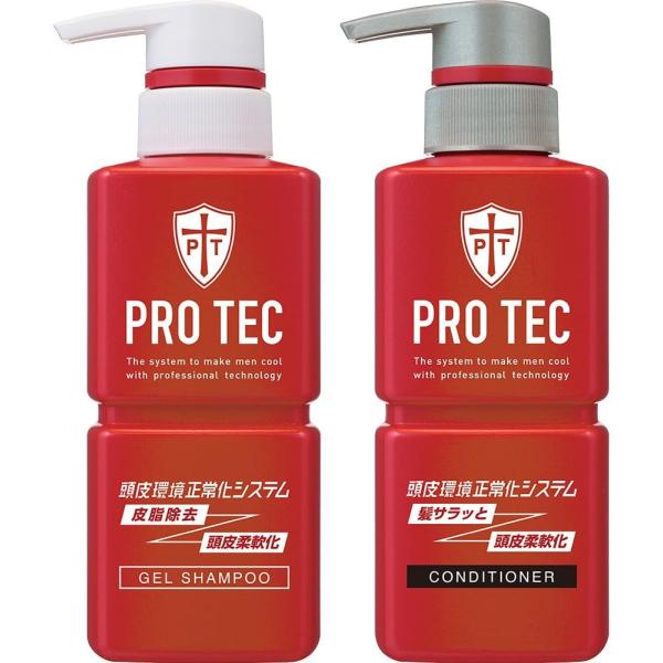 PROTEC プロテク 頭皮ストレッチ シャンプー ポンプ 300g + コンディショナー ポンプ ...