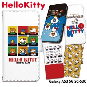 Galaxy A53 5G SC-53C ケース 手帳型 ギャラクシーa53 sc53c カバー デザイン キティちゃん サンリオ ハローキティ｜tominoshiro
