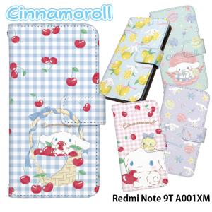 Redmi Note 9T ケース 手帳型 A001XM カバー レッドミー ノート ナイン ティー スマホケース デザイン シナモロール サンリオ シナモン