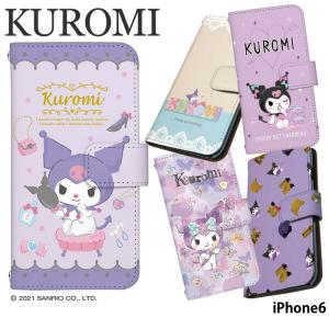 iPhone6 ケース 手帳型 カバー iphone6 手帳型ケース デザイン クロミ サンリオ kuromi グッズ バク｜tominoshiro
