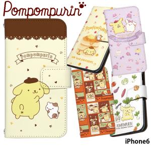 iPhone6 ケース 手帳型 アイフォン カバー デザイン ポムポムプリン サンリオ｜tominoshiro
